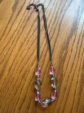 Simply, Vera Vera Wang necklace Delicate Pink Crystal Drop Necklace